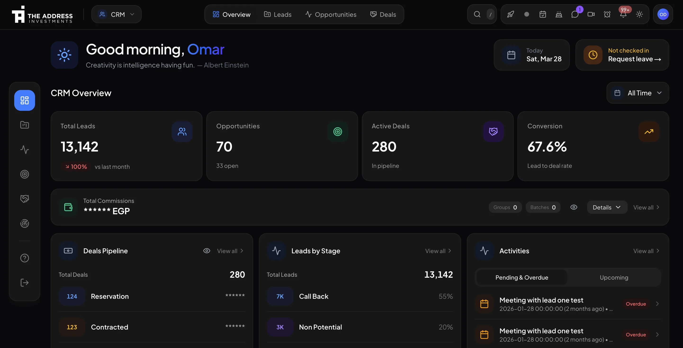 The Address — Internal CRM-ERP